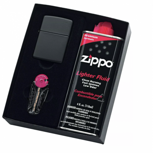 Zippo Gift Set Matte Black 218